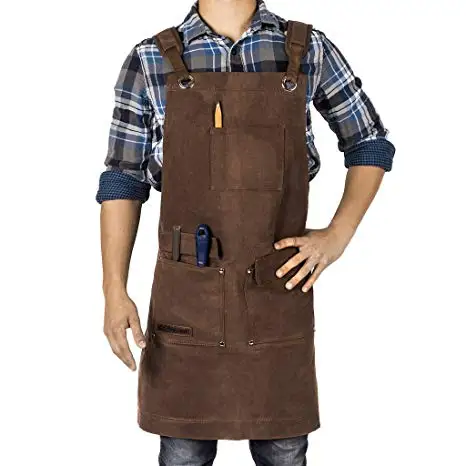 Cotton Carpenters Joiners Workshop Apron With Two Pockets 