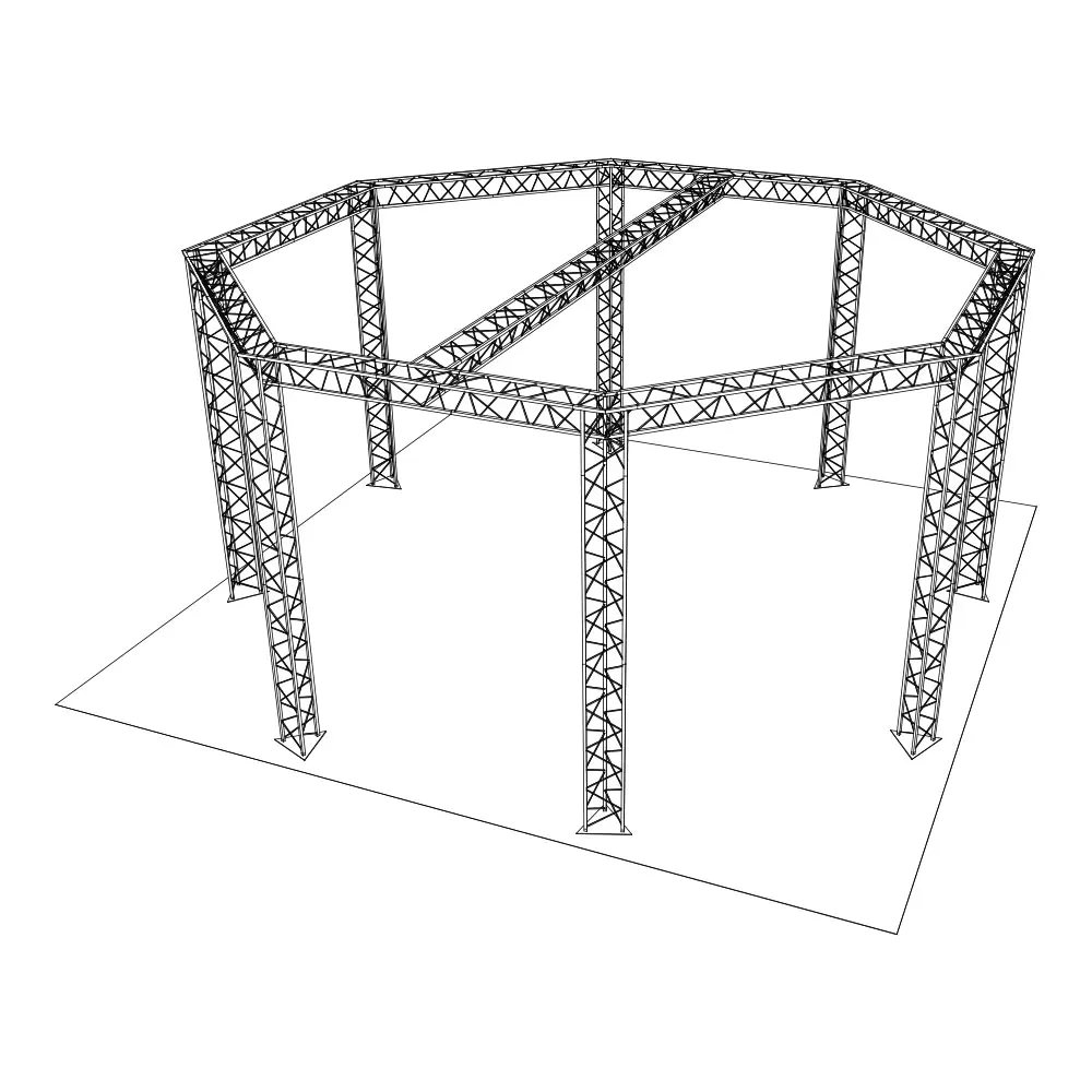 Booth Truss Display /events/mobile Stage Booth Metal Backdrop Stand and Trussing for Decoration Used Church Equipment
