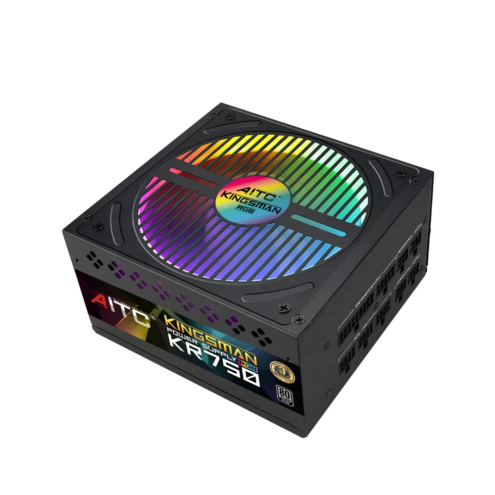 Полностью модульный блок питания RGB ATX 750 Вт 80 PLUS серебристый APFC