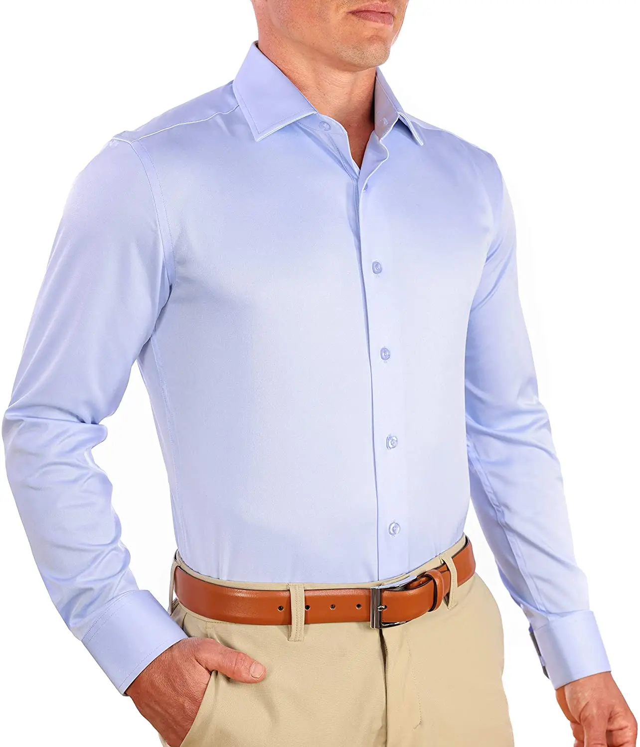 Облегающая Мужская классическая рубашка с длинным рукавом, мужская стильная Простая рубашка
