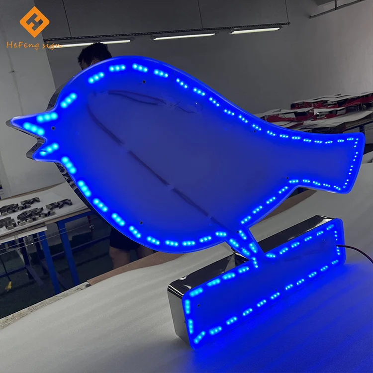 Сделанный на заказ 3D светодиодный акриловый знак из нержавеющей