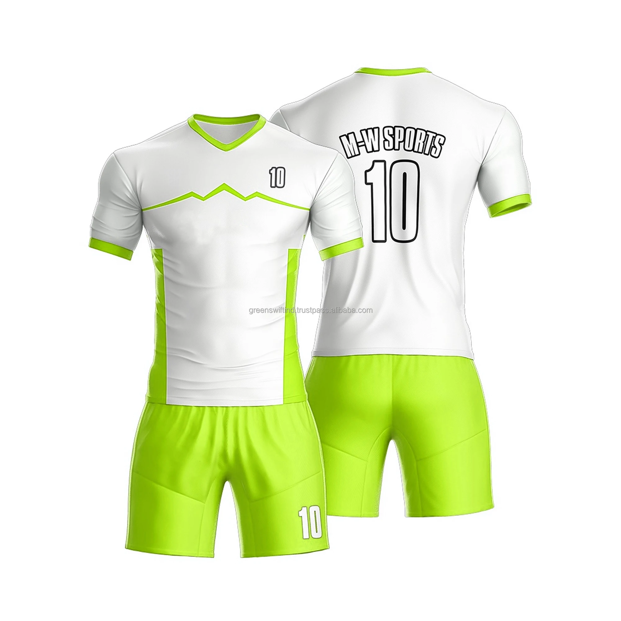 New Blank Model Soccer Sport Wear White And Black Soccer Team Jerseys ...