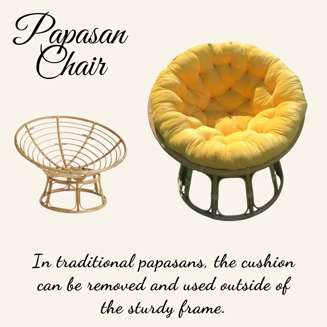 Rattan Papasan Chair Frame And Cushion With Cheap Price Made In Vietnam