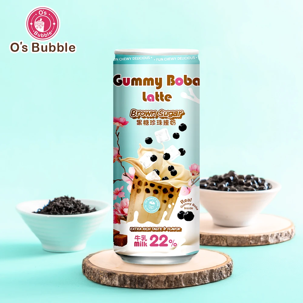 Gummy boba latte