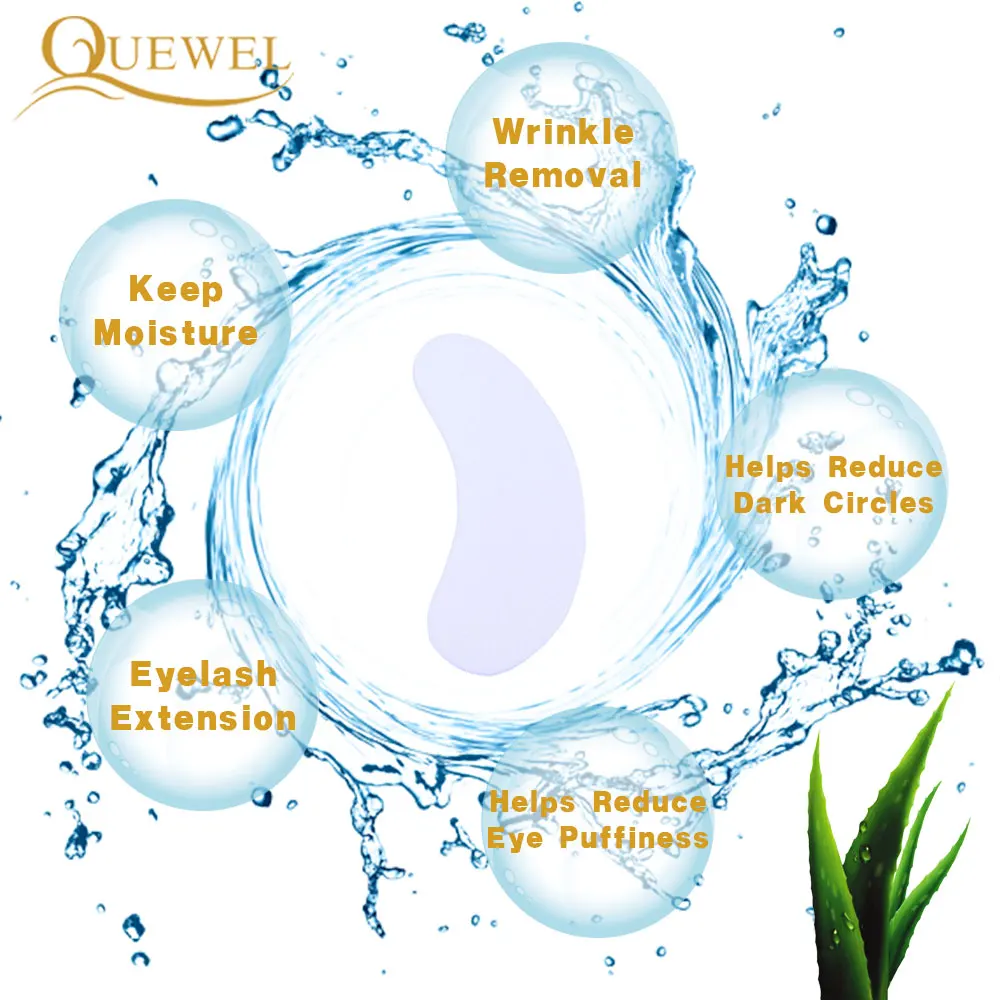 Гидрогелевые патчи для глаз Quewel, оптовая продажа, патчи под глаза, увлажняющая и корректирующая маска под глазами на заказ