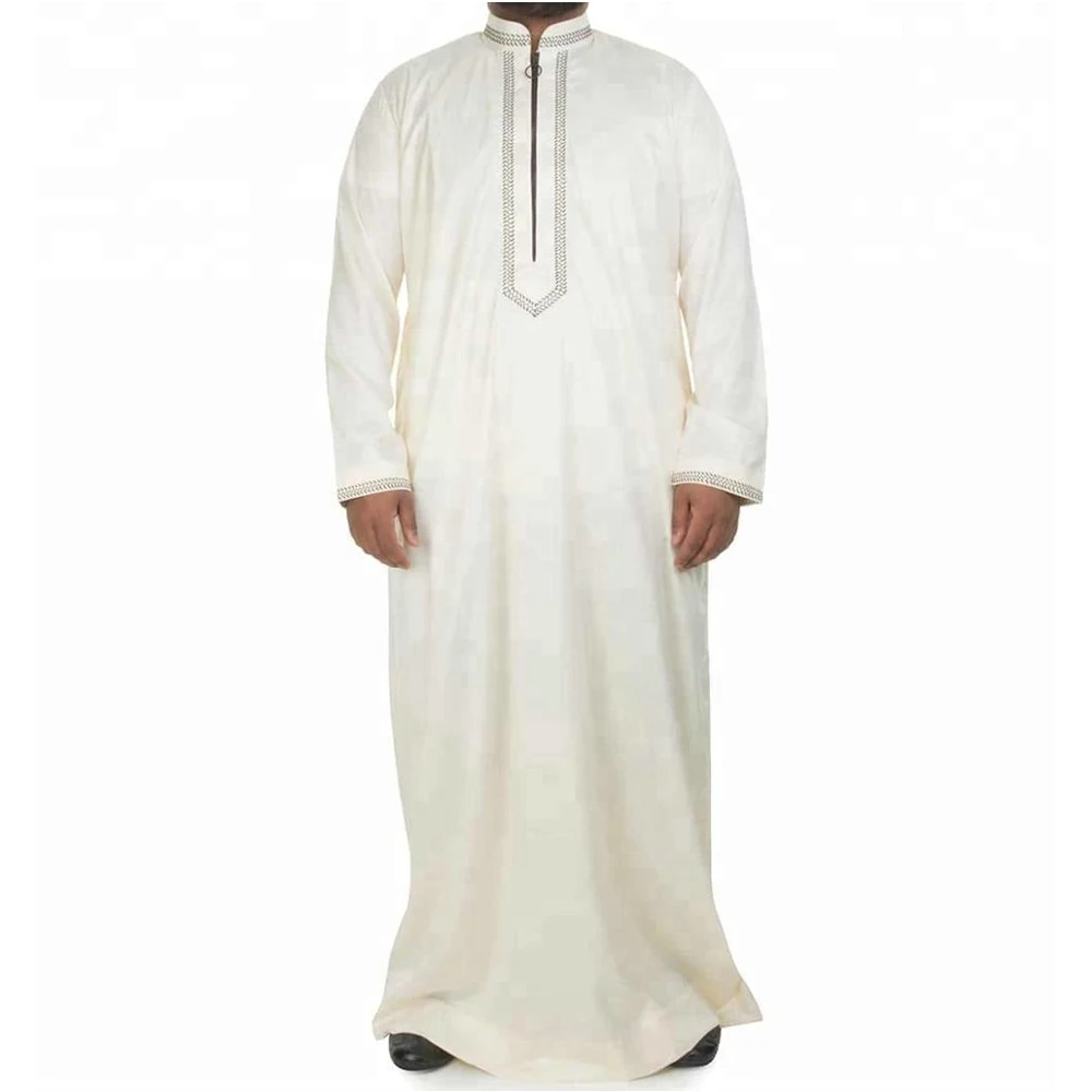 Two Tone Mens Islamic Thobe Abaya Kaftan Custom Wholesale Luxury Long ...