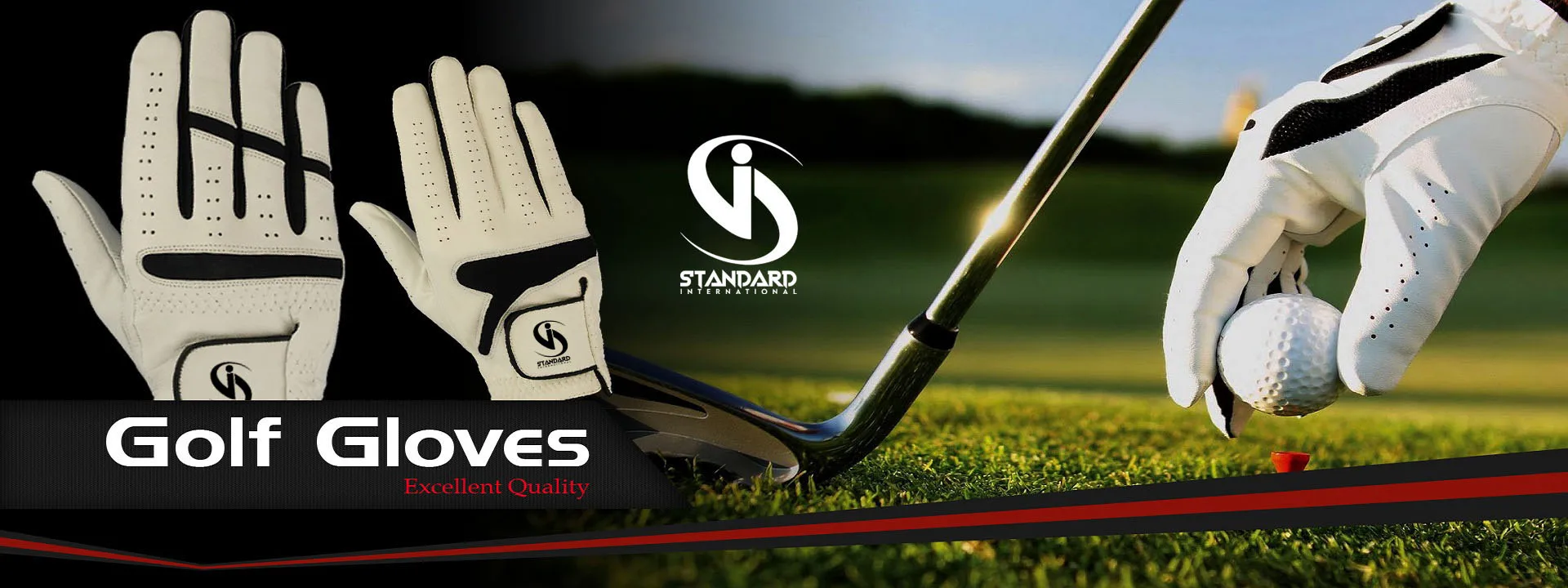 Custom Color Durable Genuine Leather Golf Gloves Lambskin Pu Fabric