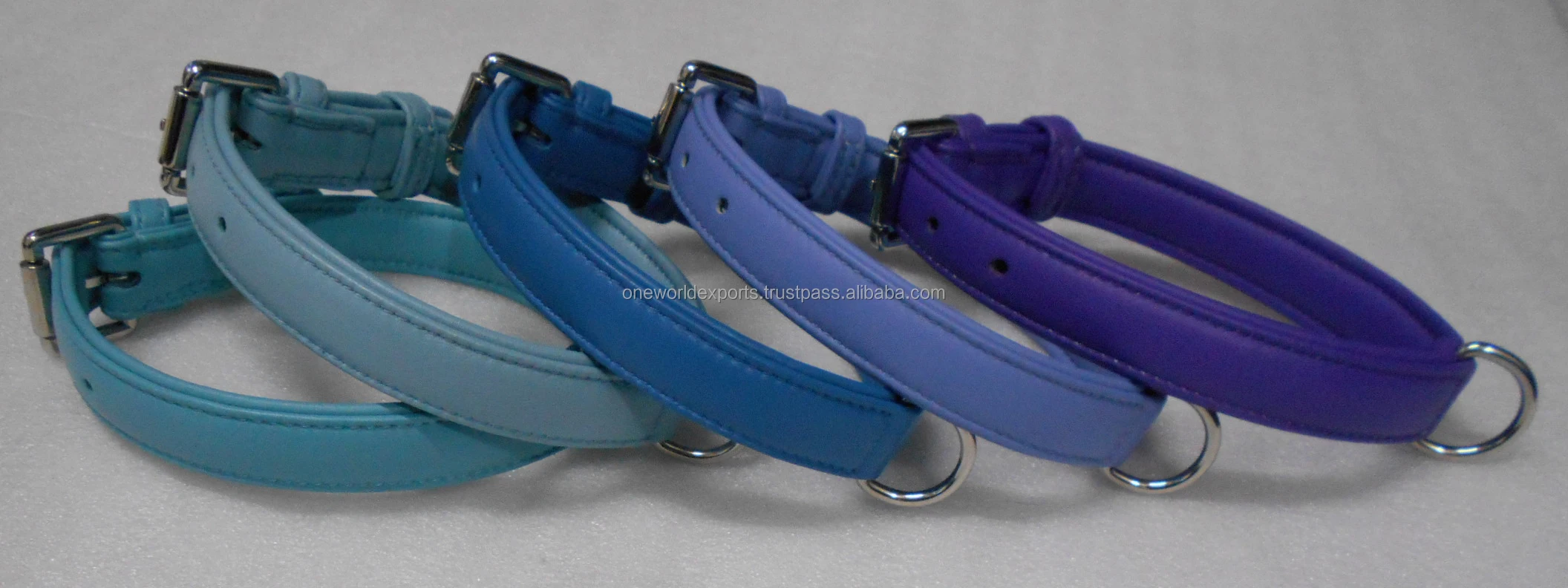 Designer Genuine Real Luxury Plain Sheep Napa Leather Collar For Dogs