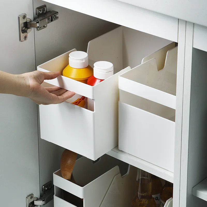 simple white kitchen pantry storage bins