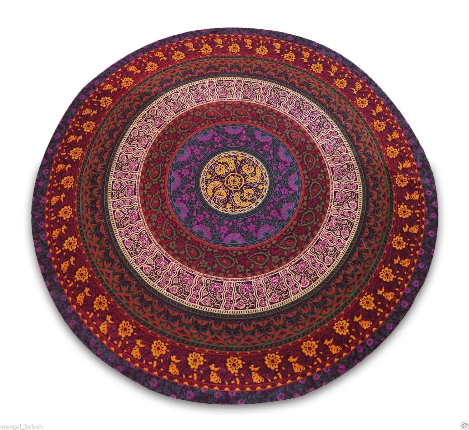 Круглый Гобелен с изображением мандалы Омбре в стиле бохо, хиппи, 100% хлопок, настенный гобелен ручной работы, полотенце для пляжа, пикника, путешествий, коврик для йоги с кисточками, круглый