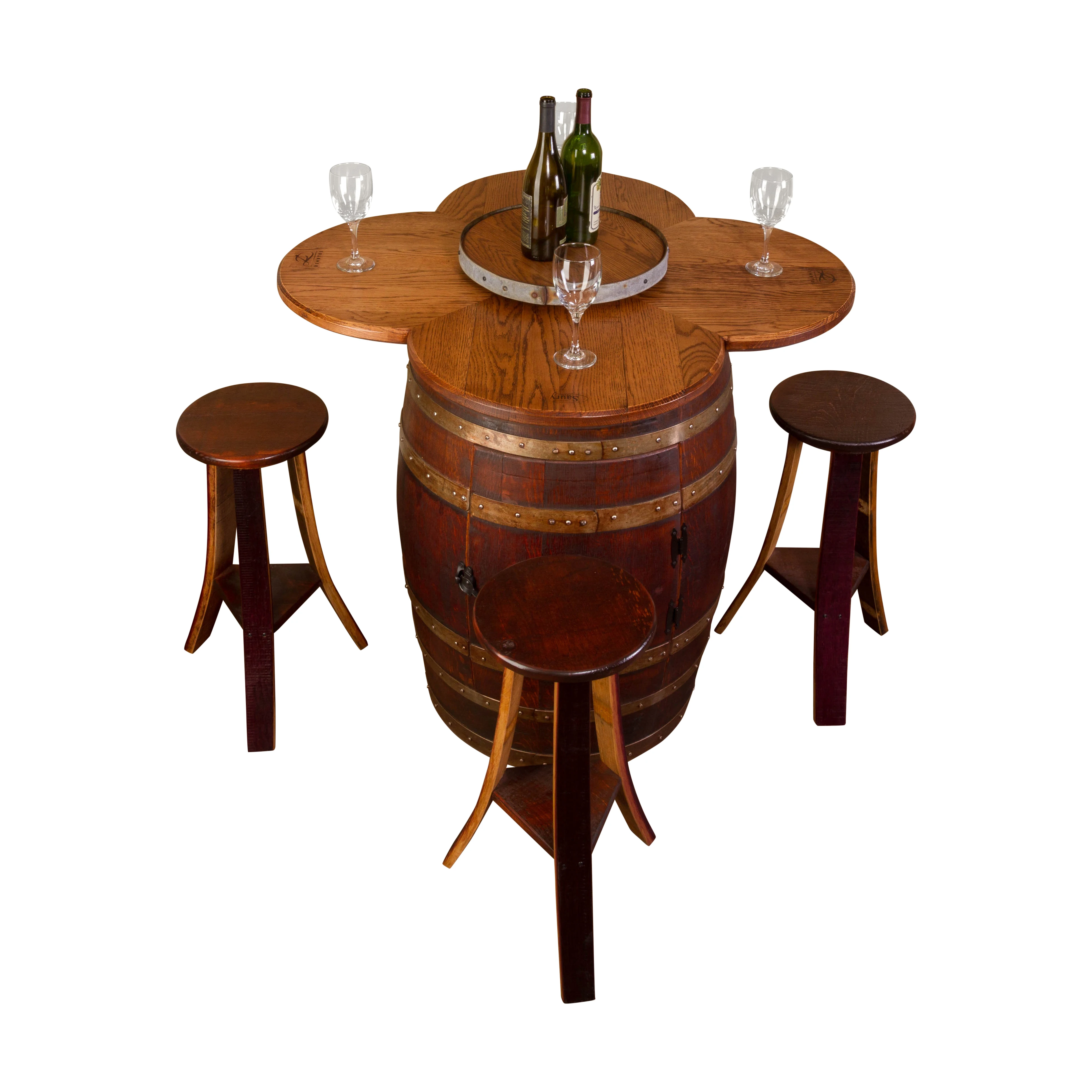 wine barrel dining set