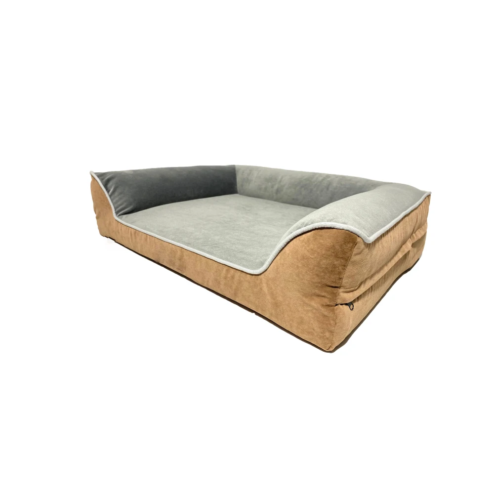 The Best Quality Clara Bolster Dog Bed Suede Cover Grey Color Buy Dog Beds Eco Friendly