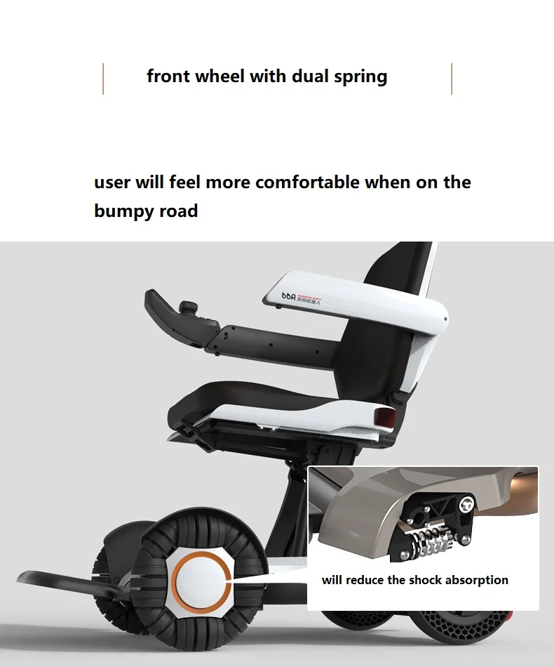 Mecanum Universal Wheel Handicapped Wheelchair Automatic Folding