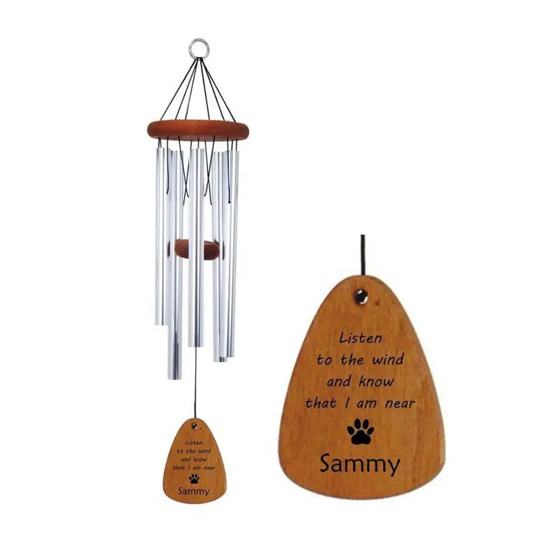 personalized pet wind chimes