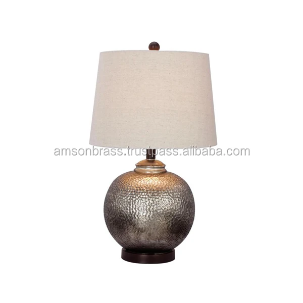 Base Round Hammered Ball metal Aluminium Table Lamp