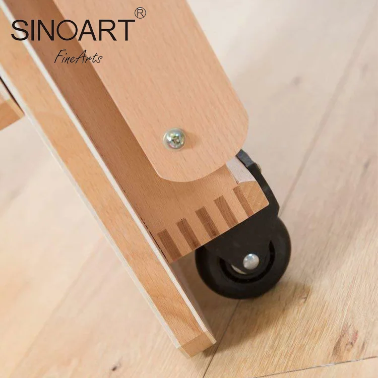 ユニバーサルデザインナチュラルポータブル木製ベンチアーティスト