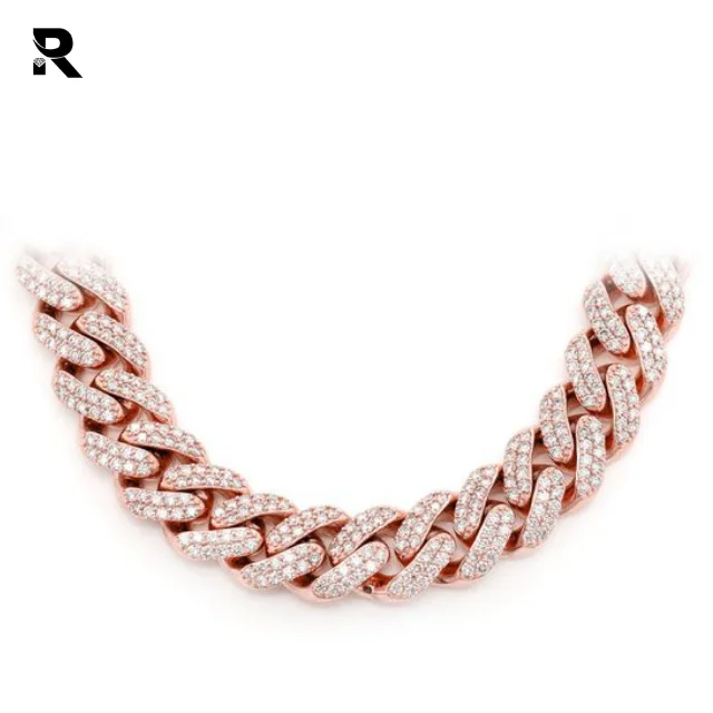 Collana Con Crtografia Hip-hop Alla Moda Con Catena Cubana Da 6 - Foto 10