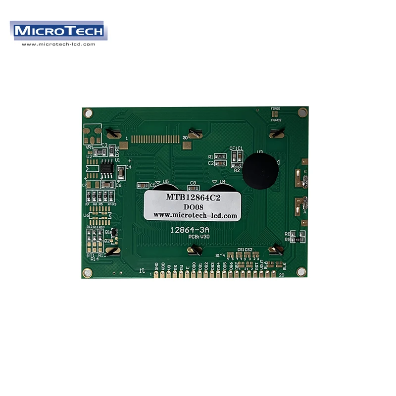 128x64 COB Monochrome Control Board Module - Microtech LCD