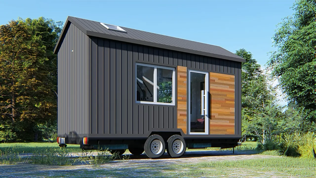 Luxury Prefabricated Trailer House Prefab Tiny House On Wheels - Buy ...