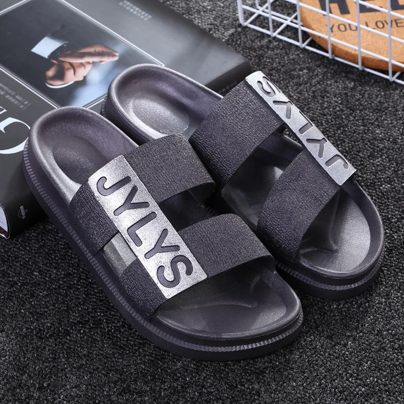 Новые корейские летние мужские модные тапочки домашние тапочки для дома и улицы