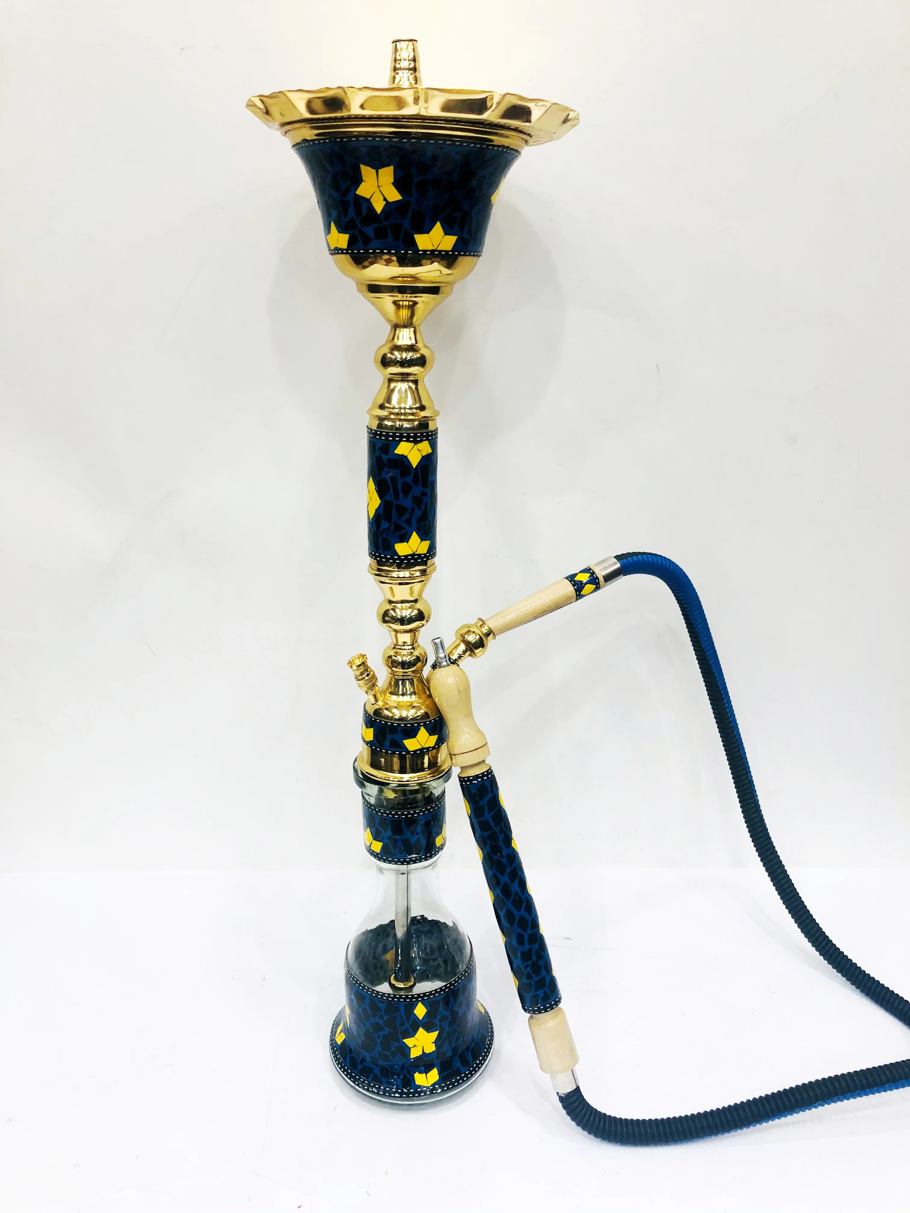 2025 Mother of Pearl Color Stainless Farida Hookahs Gold Plated Mother of Pearl Decorative Hookahs