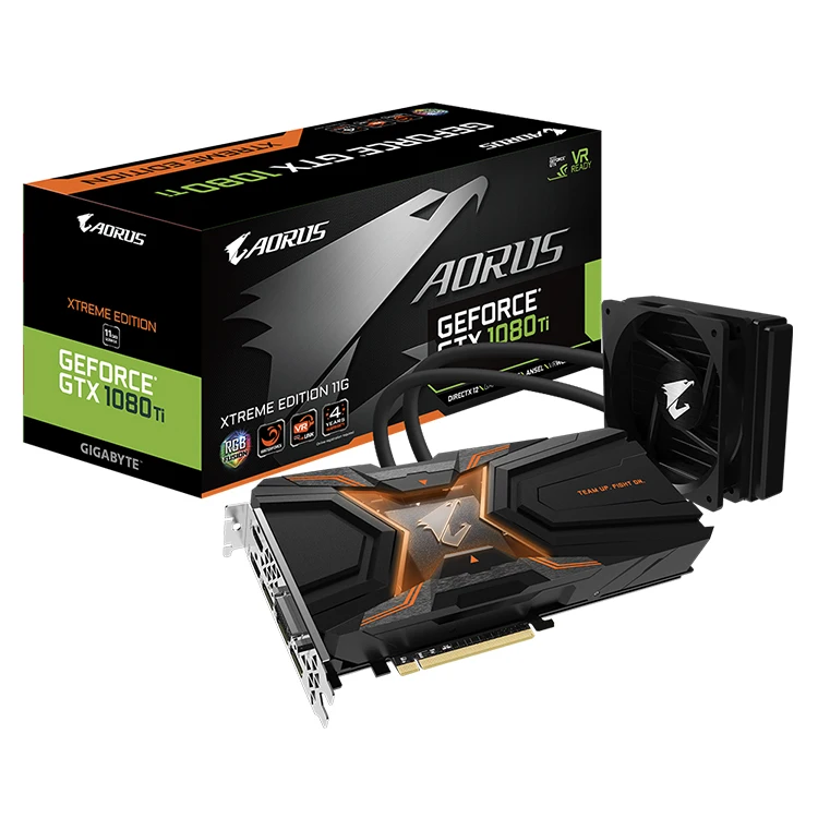 Source NVIDIA GIGABYTE AORUS GeForce GTX 1080 Ti Waterforce Xtreme 11G Used Graphics Card with GDDR5X Memory Support 2-way SLI m.alibaba.com