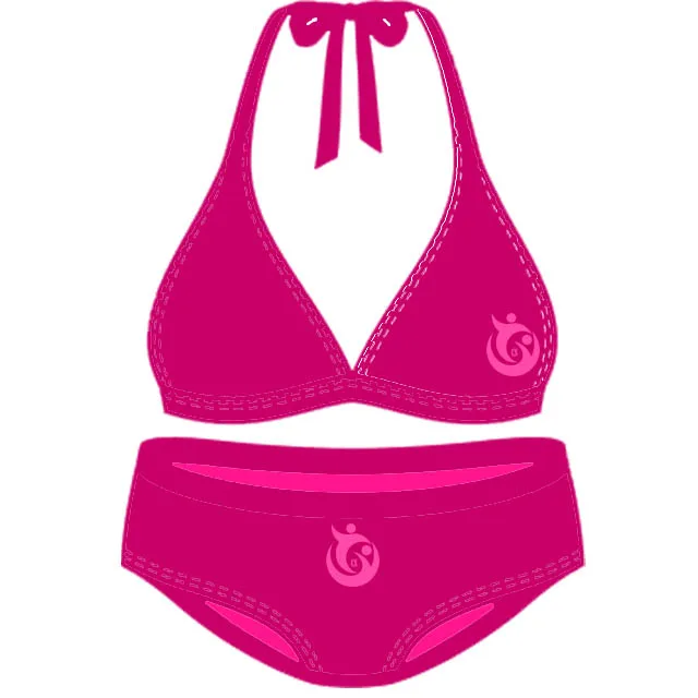 New Arrival Swim Wear Thong Bikinis Purple Color Stripped 2 Pieces Mini