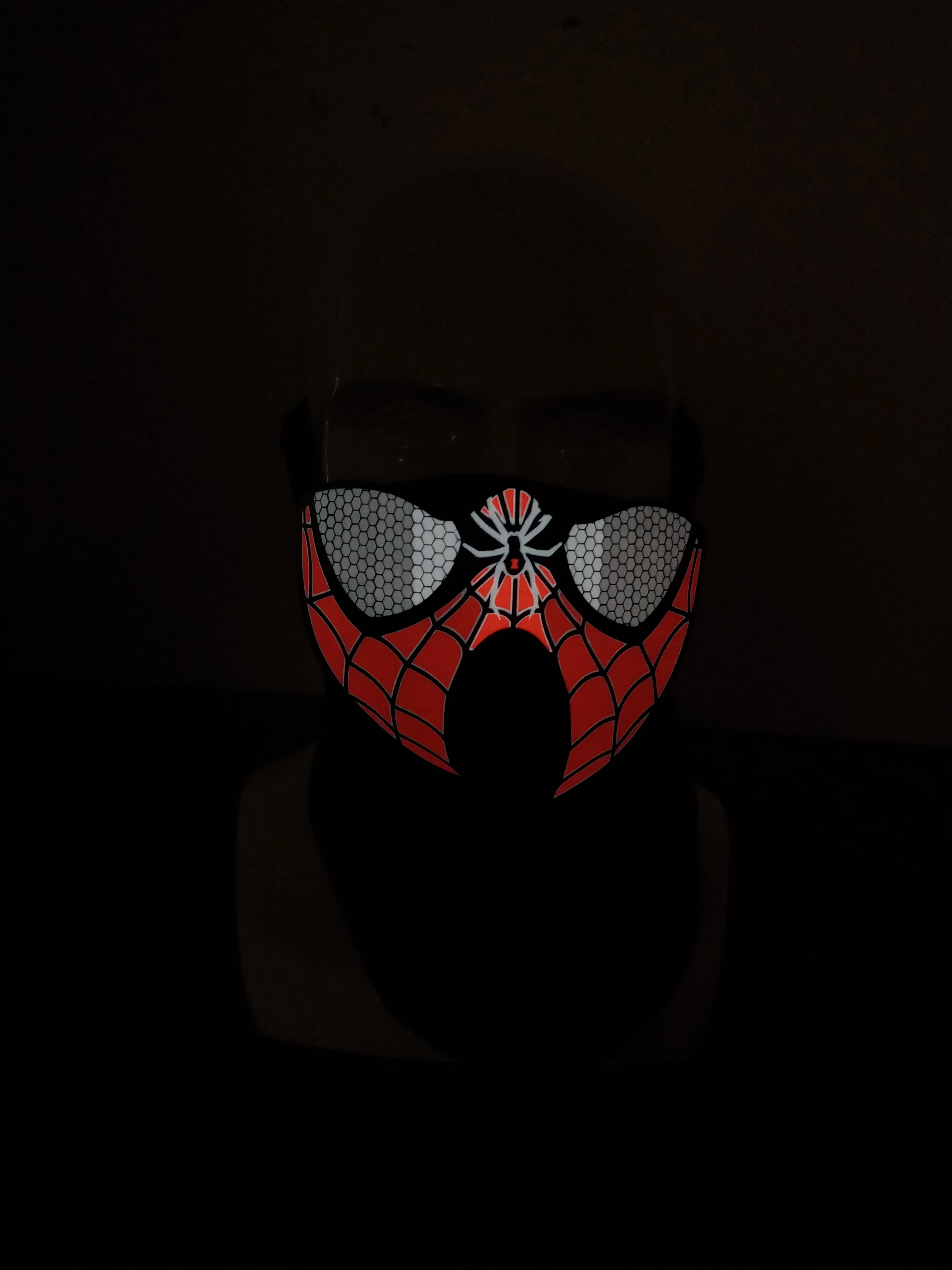 Spiderman Design Led Sound Activated Mask Light up Halloween Mask