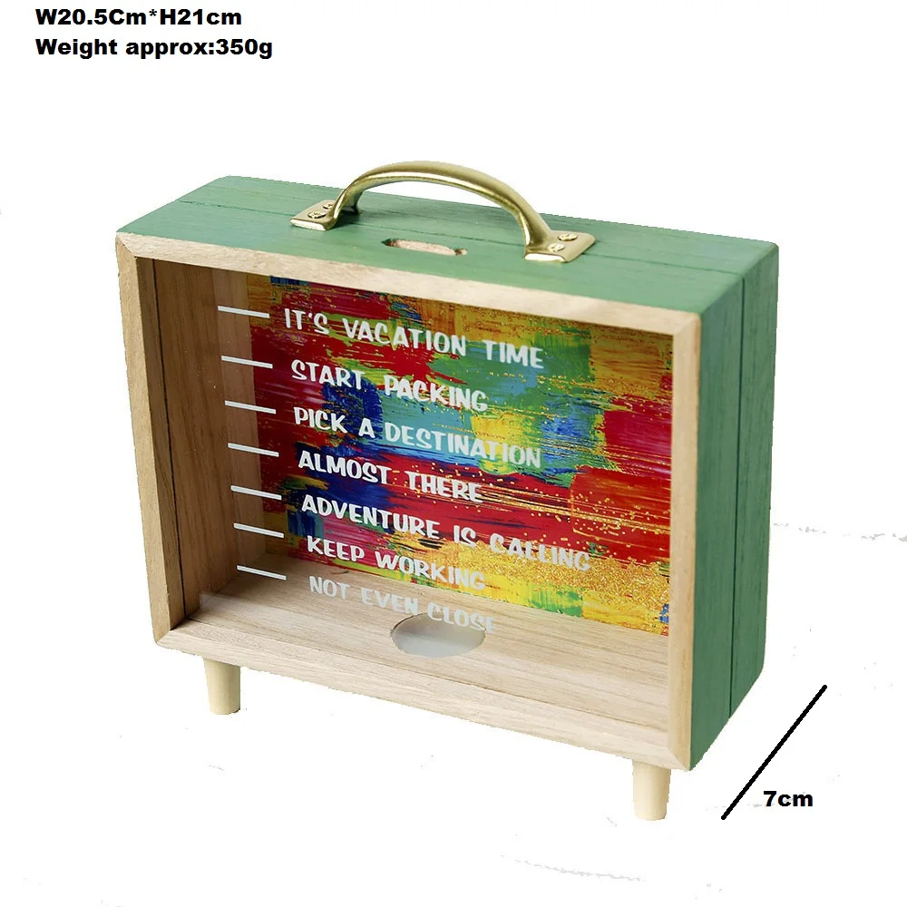 Скандинавский Ins креативный деревянный ящик для хранения мусора, настольное украшение, украшения, коробки для денег
