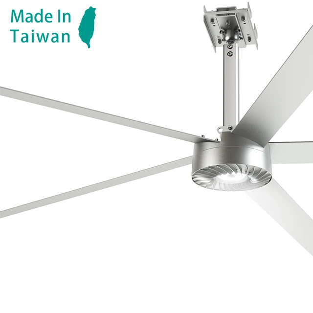 Taiwan large HVLS commercial ventilation fans with LED lighting