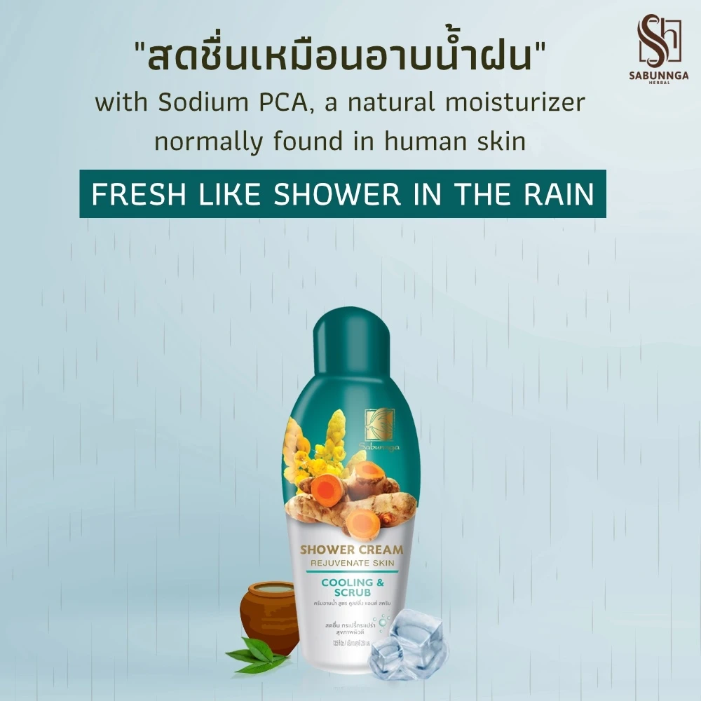 Cooling Scrub Shower Cream Rejuvenate Skin With Herbal Fresh Formula