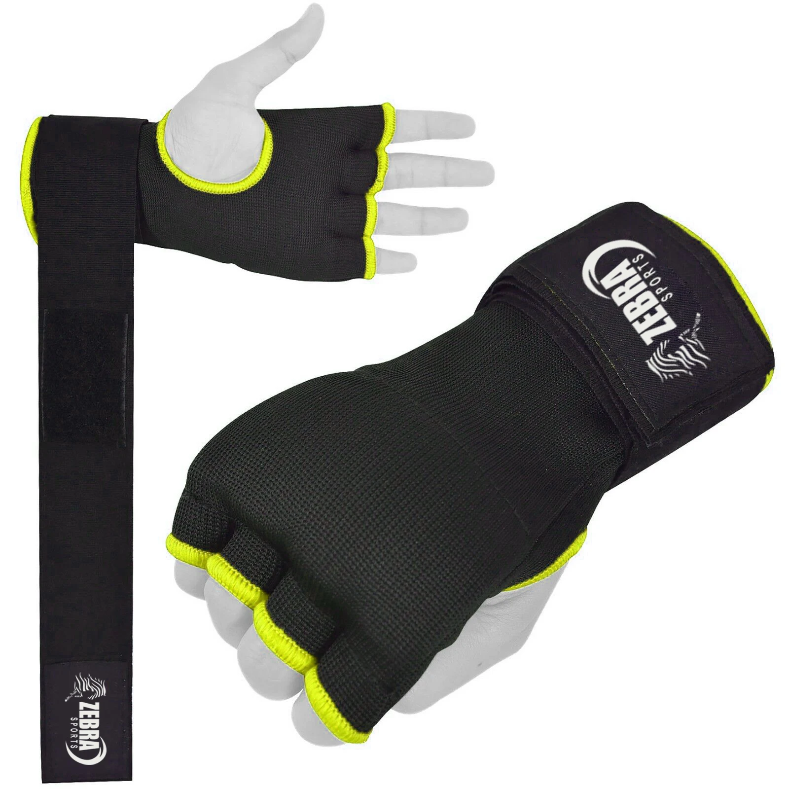 Custom Logo Gym Training Gloves Fist Protector Boxing Elastic Hand Wraps  Bandages with Gel Rubber Cotton Nylon-Inner Hand Gloves