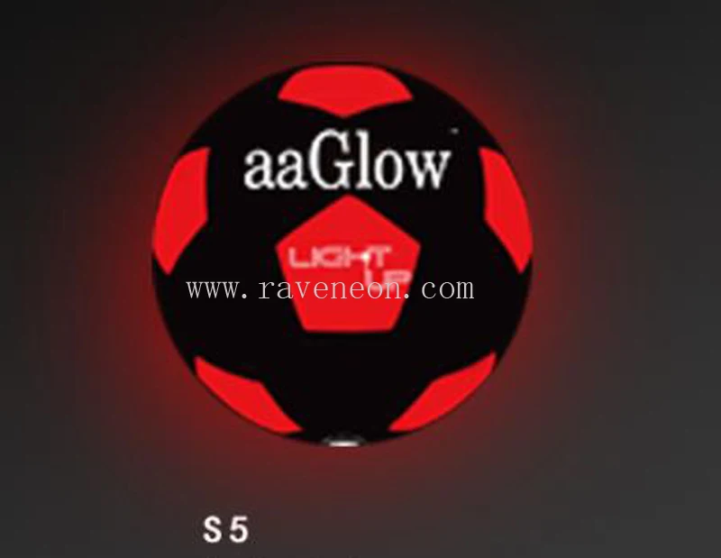 Последняя продукция на рынке резиновый светодиодный светящийся футбольный мяч aaGlow для детей водонепроницаемый светящийся мяч для детей