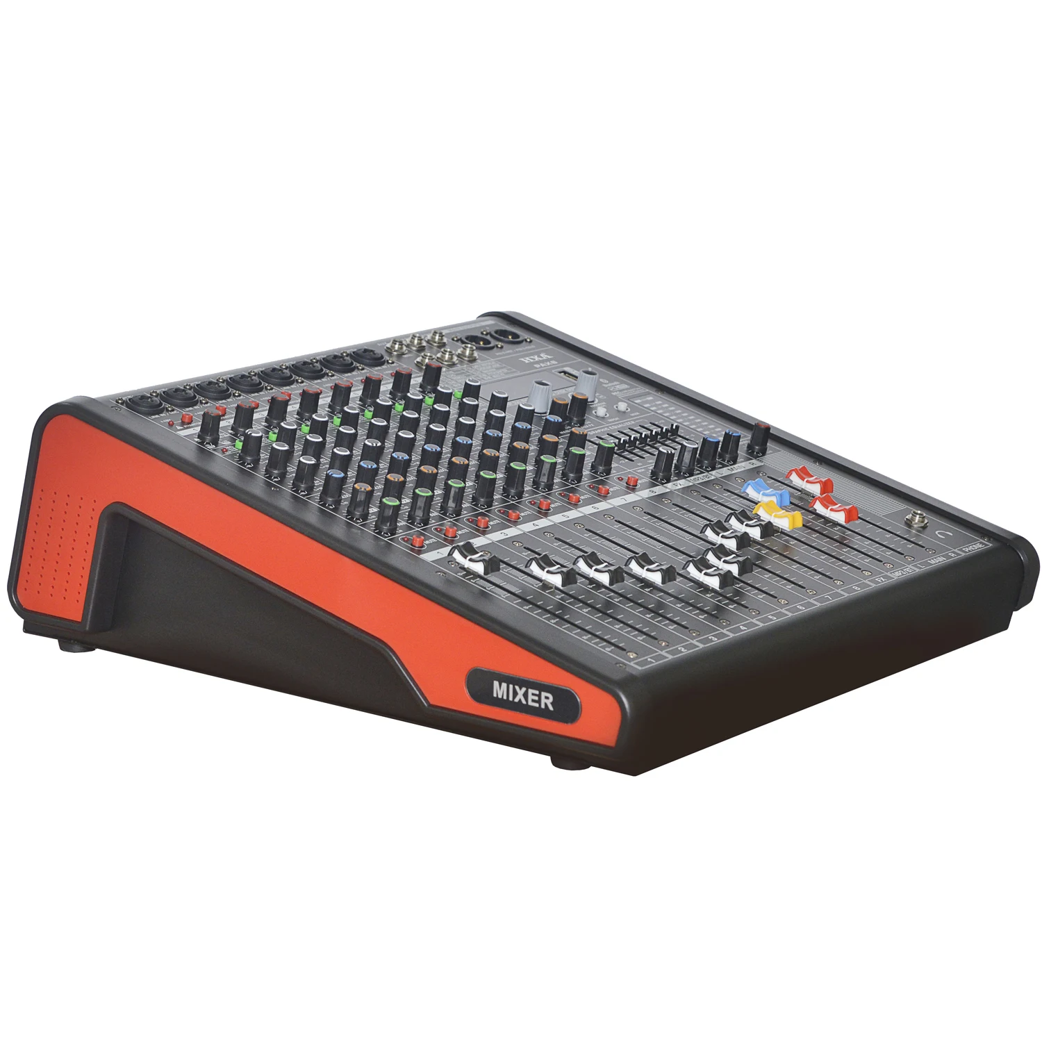 Professional 6 Channels Power Amplifier Mixer with Power Amplifier with  Mixer Console