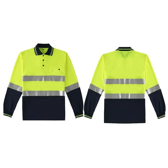 Fluorescent Yellow Reflective Polo Shirts