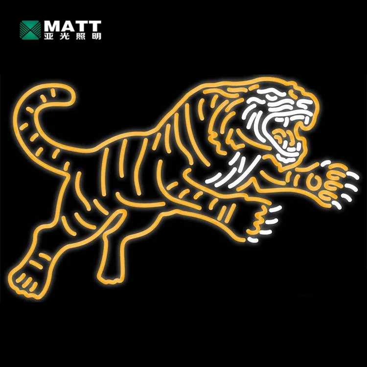 Matt Custom Head Tiger Neon Sign Personalized Handmade Astronaut Neon Sign Flex LED Neon Signs Light for Home Wall Decor