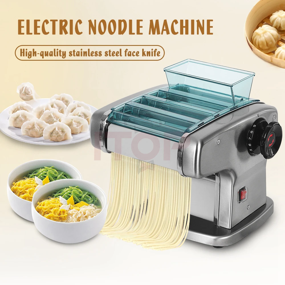 Good Quality Electric Noodle Making Machine Electric Noodle Making Pasta Maker Dough Roller Noodle Cutting Machine - Image 3