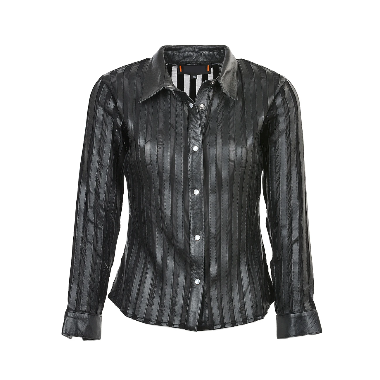 Black Womens Leather Shirt - Buy Leather T-shirt For Girls,Female Fashion Leather  Shirt,Ladies Leather Shirt Product on Alibaba.com