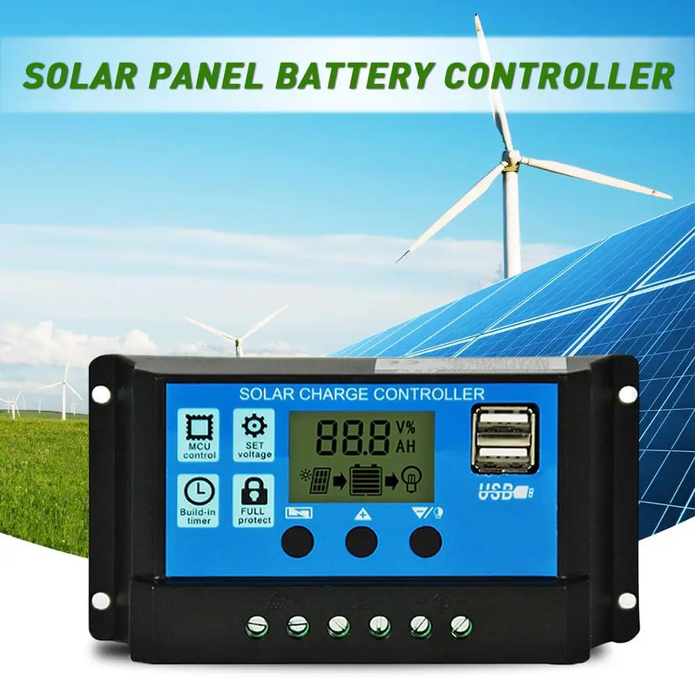 10/20/30A USB Solar Panel Battery Regulator Charge Intelligent Controller