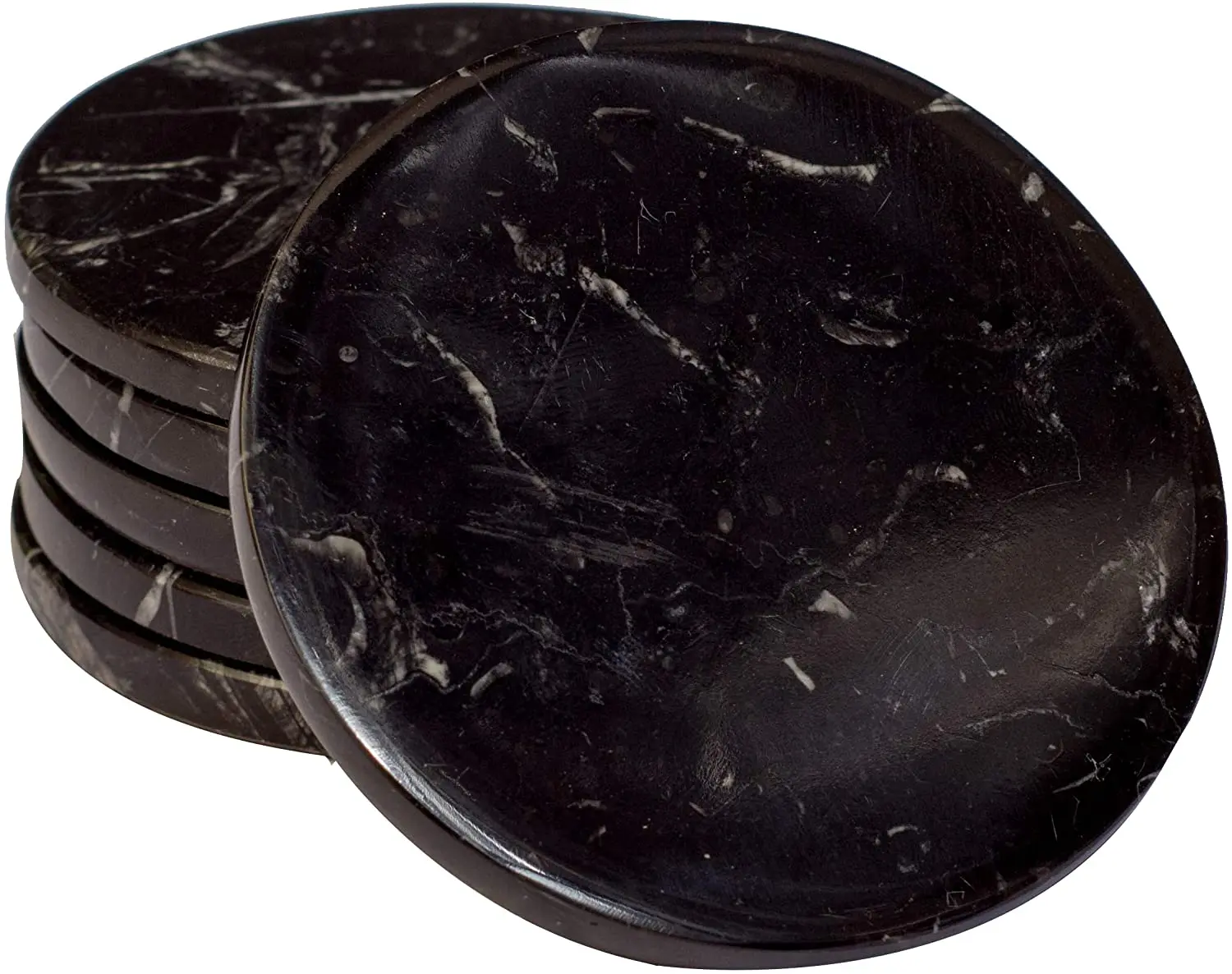 Natural Black Marble Coaster Suitable For Highend Clubs,Bars,Hotels