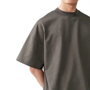 heavyweight custom designs plain tee shirts oversized blank black oversized fit t shirt/100% organic cotton tee shirts