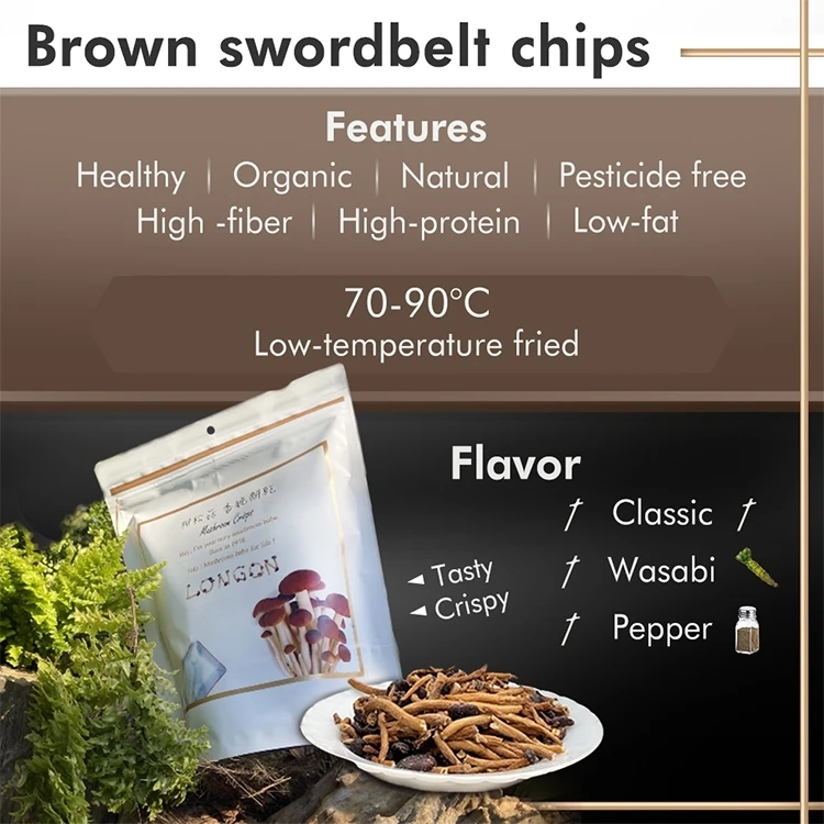 Lowfat Wasabi Swordbelt Mushroom Chip Snack Buy Organic Vegetable