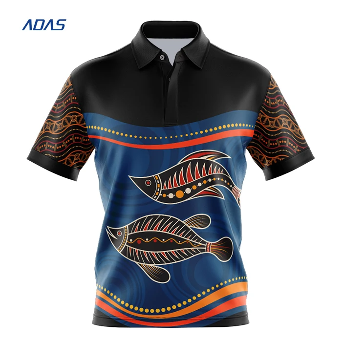 Cotton Spandex T Shirt Polo Print Mens 
