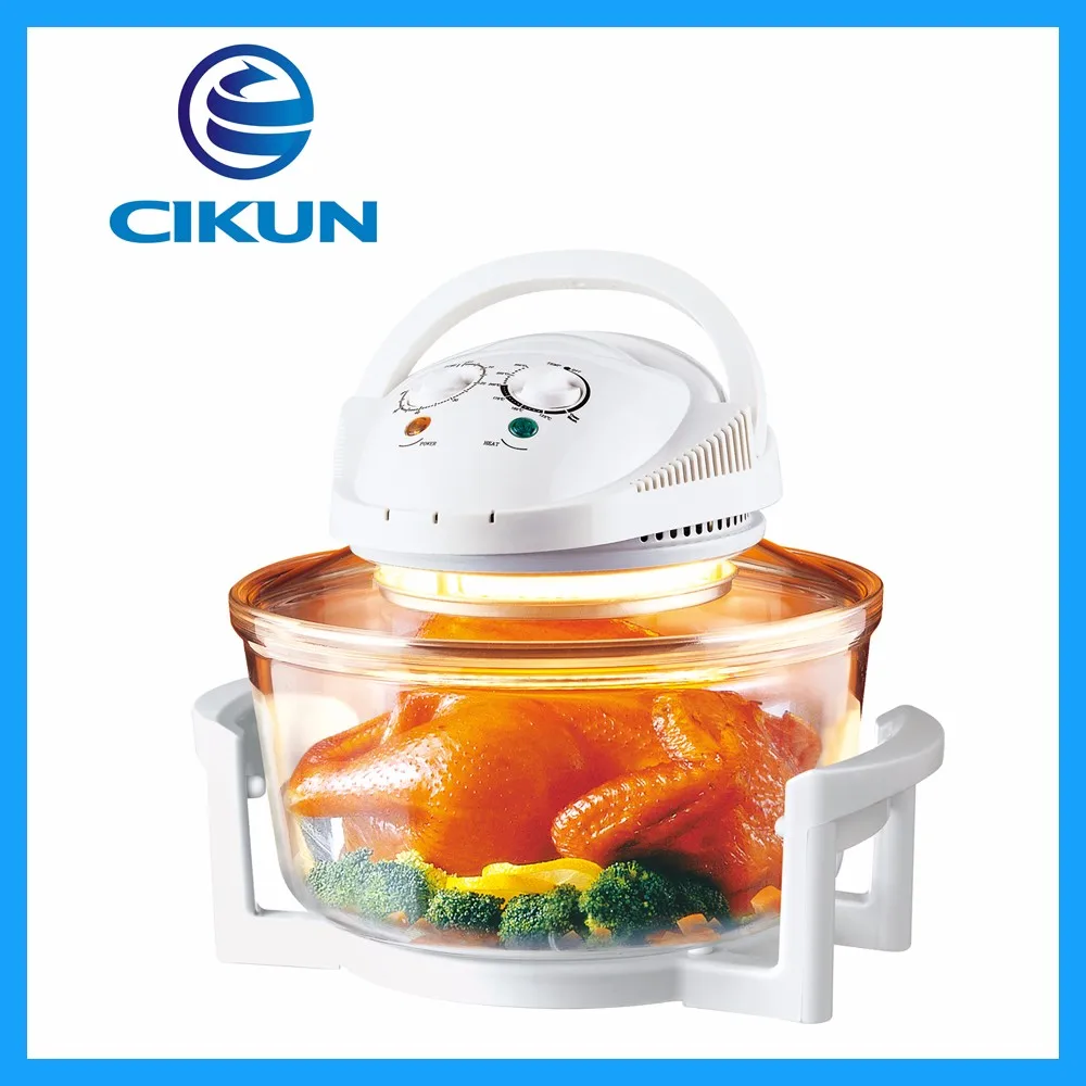 Автономная пластиковая белая стеклянная жаровня галогенная Мини электрическая конвекционная печь 12 л 1300