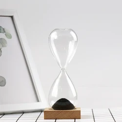 Promotional Magnetic Hourglass Sand Timer with wooden seat