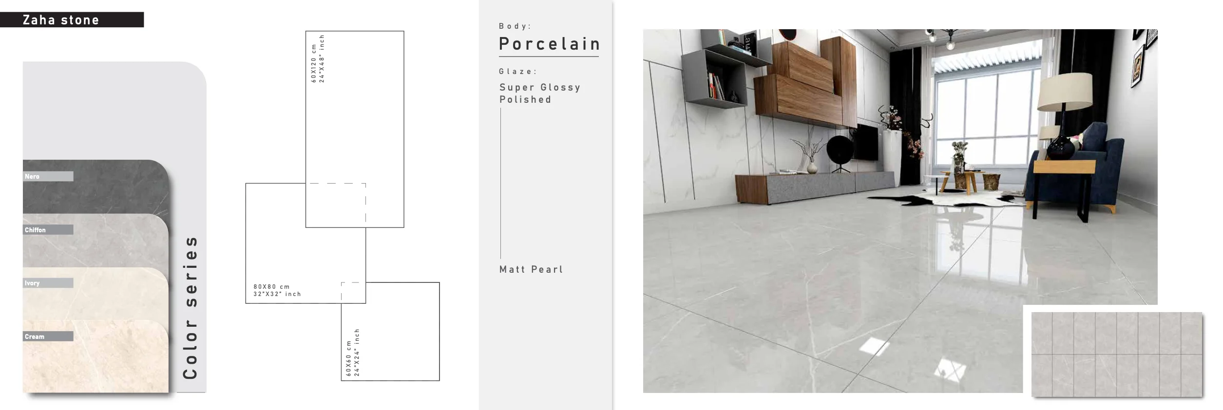 High Quality Floor Tiles 60x120 High Gloss Polished Porcelain Tiles