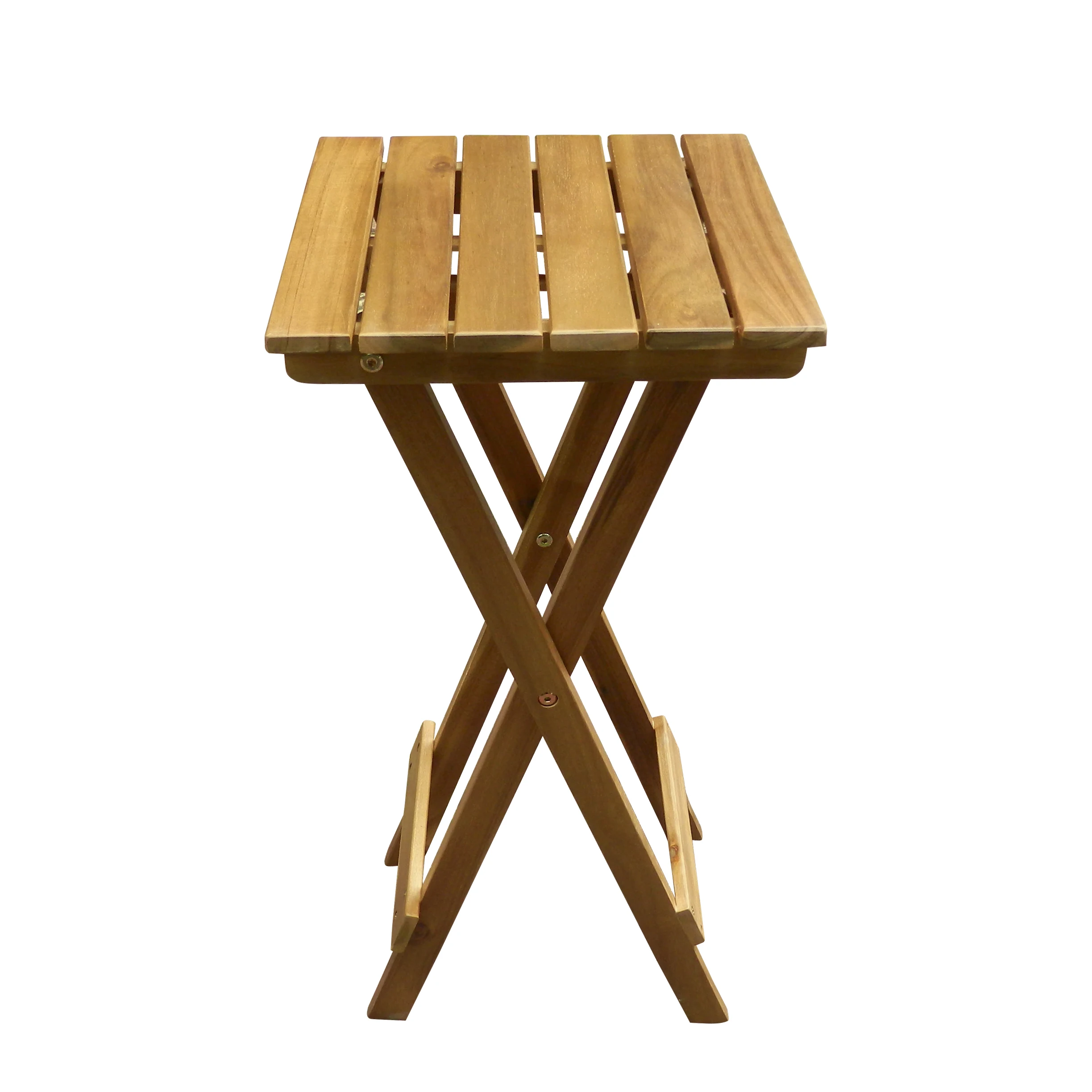 Folding Side Table Of Vietnamese Acacia Wood,Environmentally Friendly