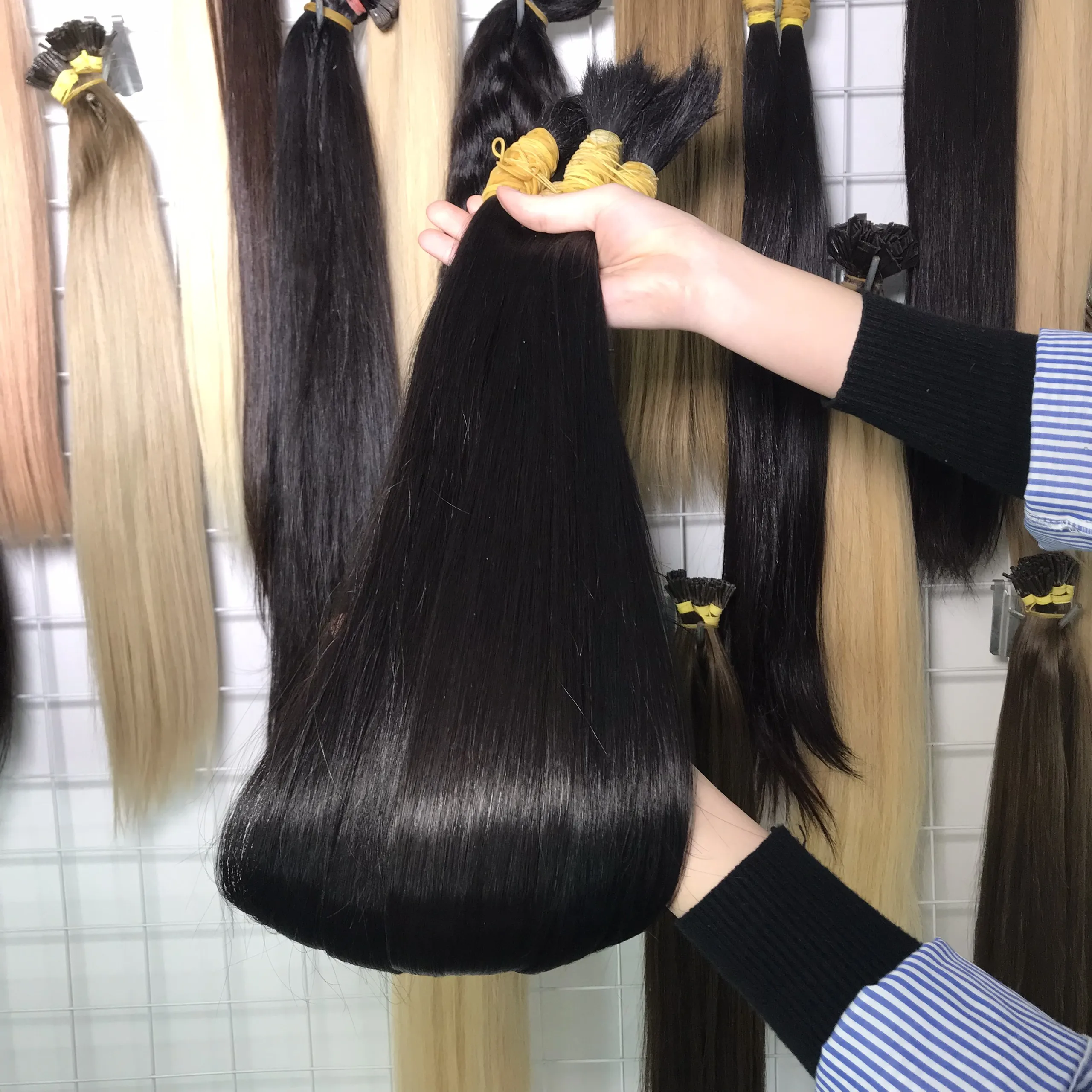 One Single Donor Hair Straight Bleaching Hair Bulk Bundles Natural Raw