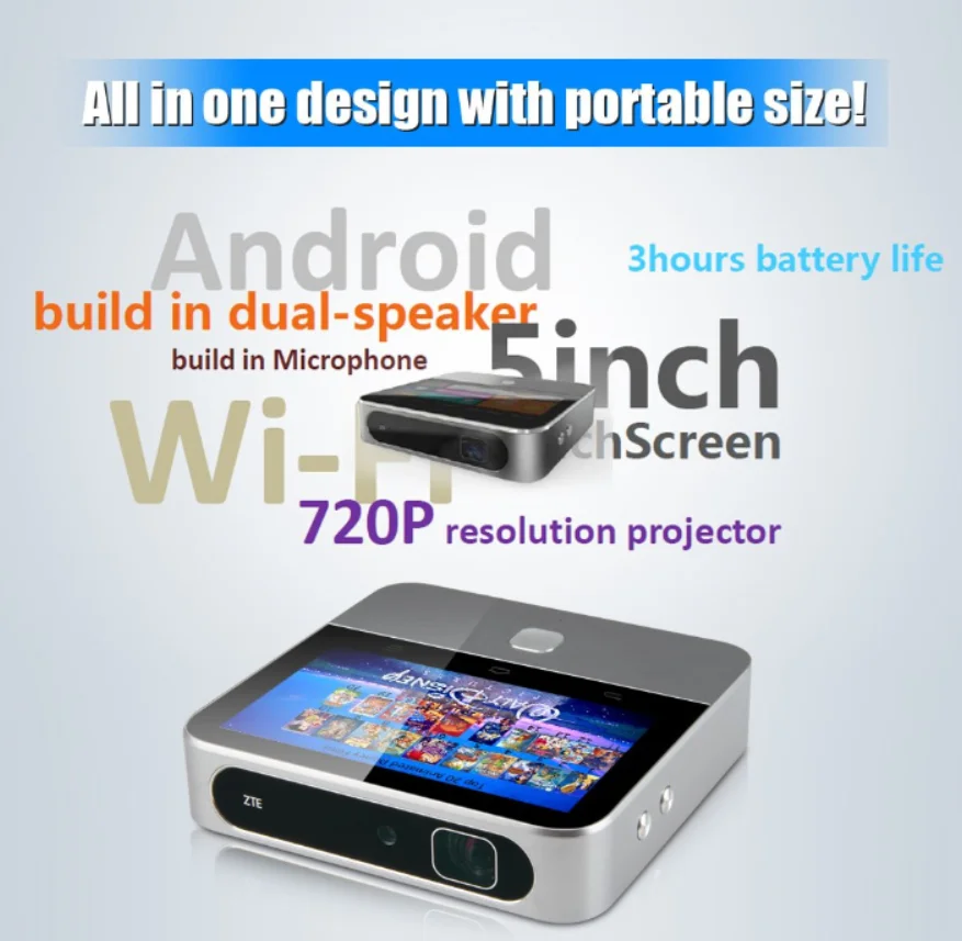 Alibaba.com: ZTE MF97E Office Projector, Portable with Wi-Fi