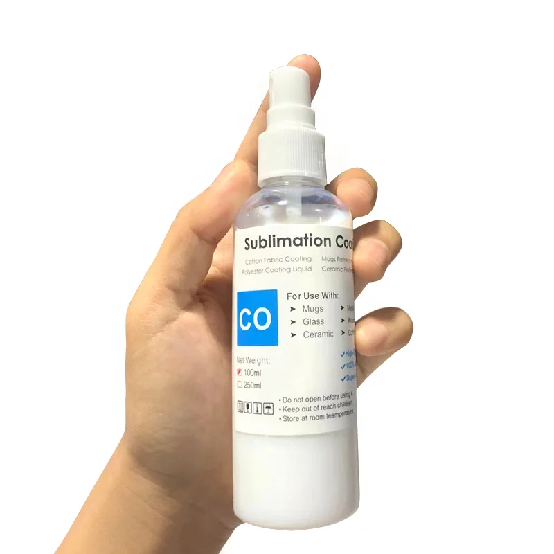 OCBESTJET 100ML Sublimation Coating Liquid for Sublimation Dye Ink for Cotton Fabric Mugs Glass Metal Wood Pretreatment Liquid